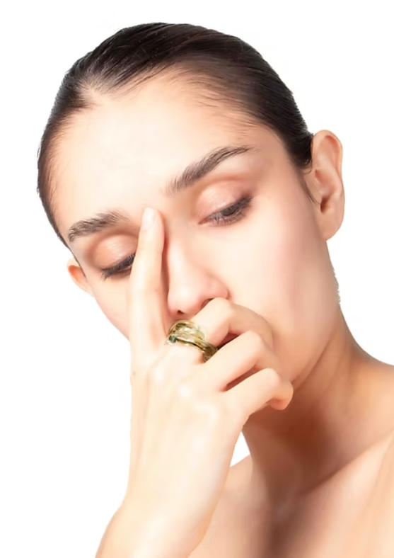 Anillo Soplo Remolino Verde