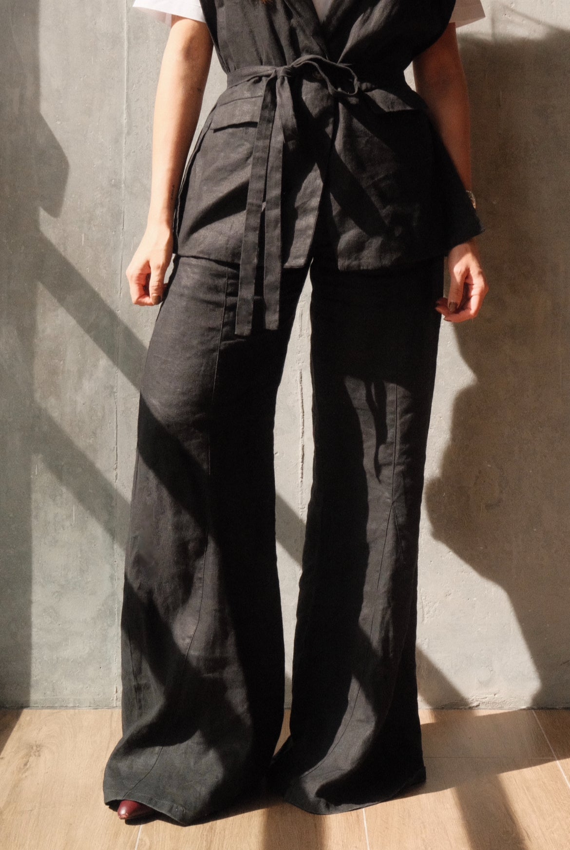 Pantalon Aire Bota Campana de Linio Negro