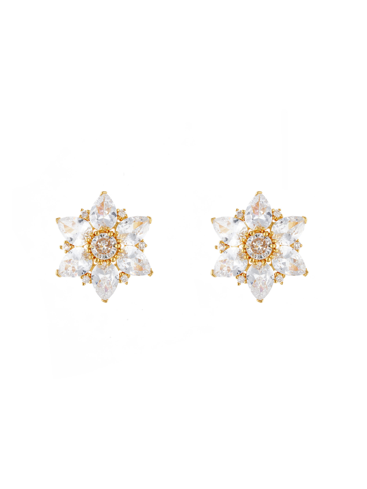 Topos Flor Crystal Dorados