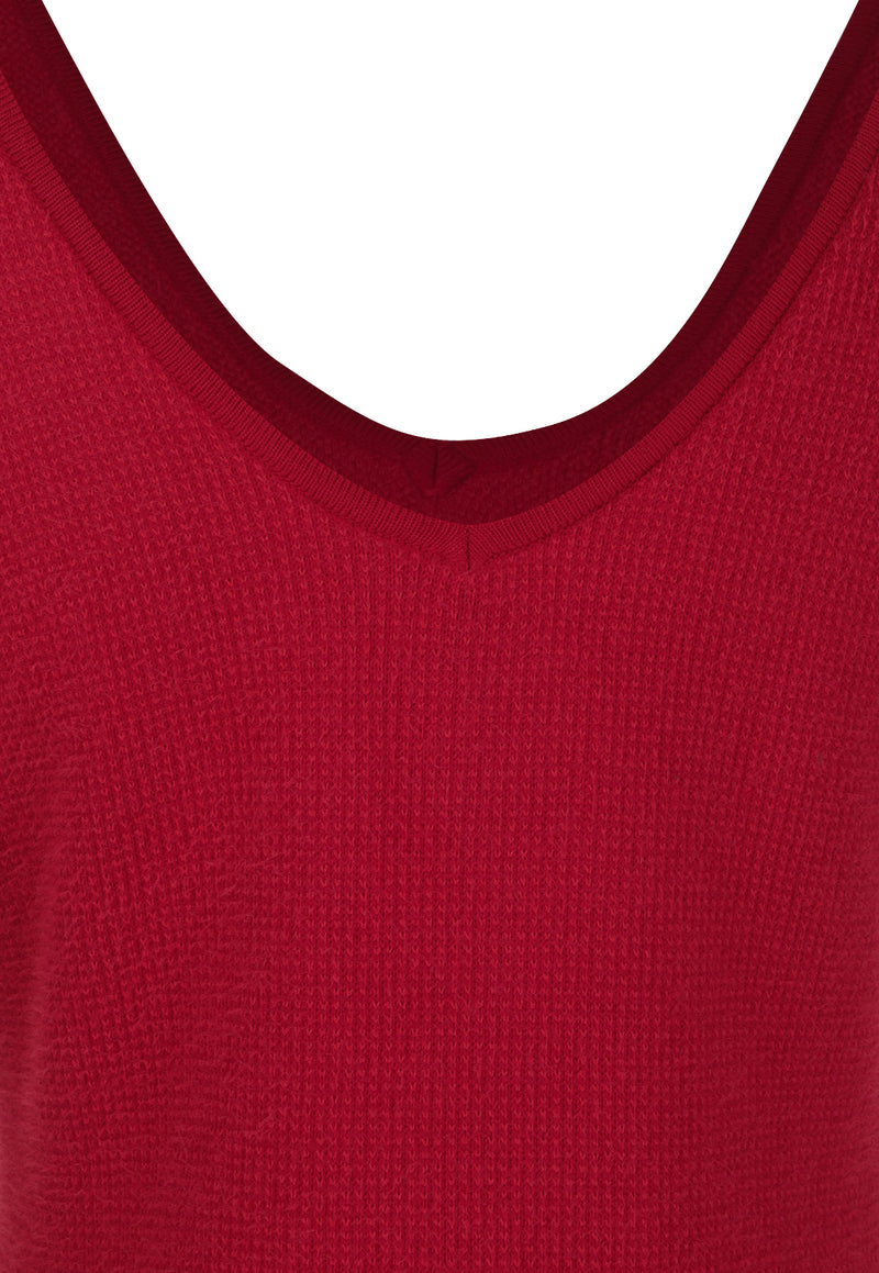 Dress Mix Berries Knit Fluffy Rojo