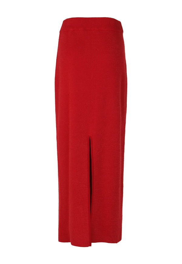 Skirt Cherry Knit Fluffy Rojo