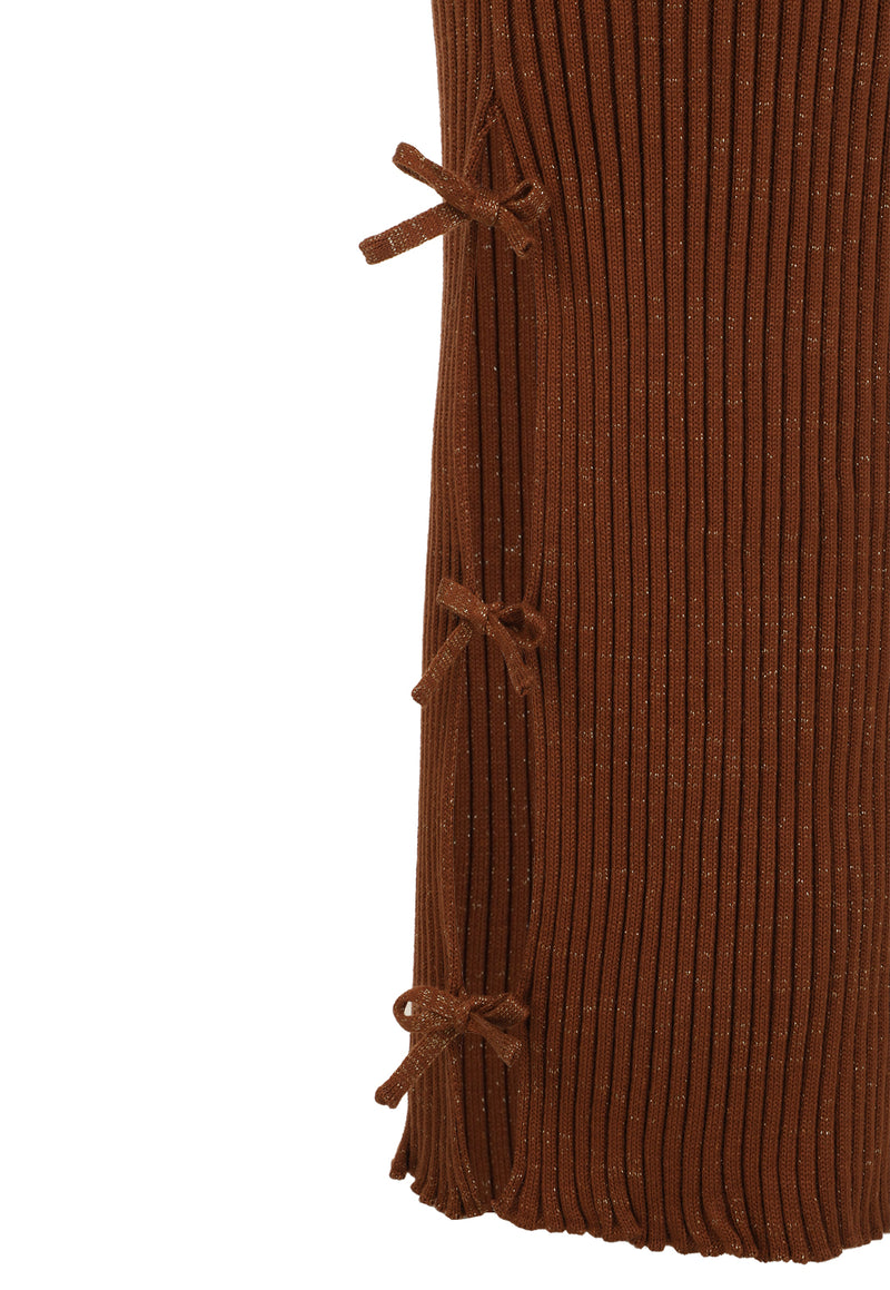 Dress Golden Moccha Bow Marron