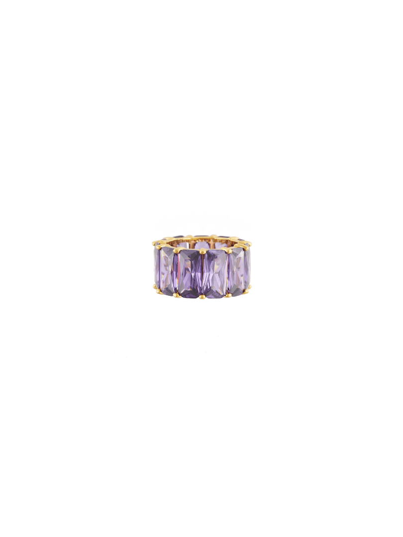 Anillo Gran Baguette Amatista