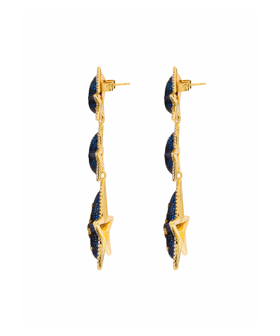 Aretes Estrella cascada Sabah Zafiro