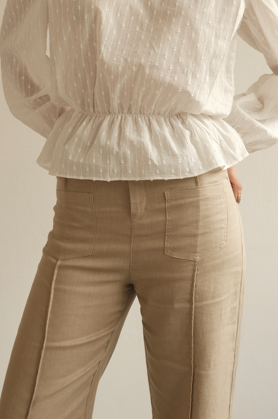 Pantalón Aire de Lino Mocca