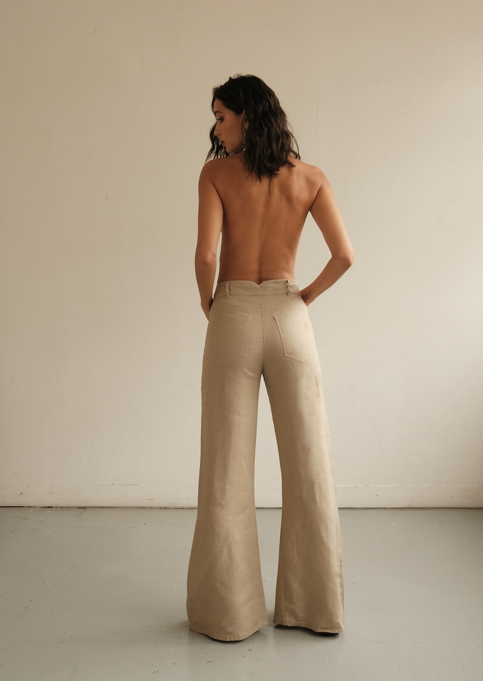 Pantalón Aire de Lino Mocca
