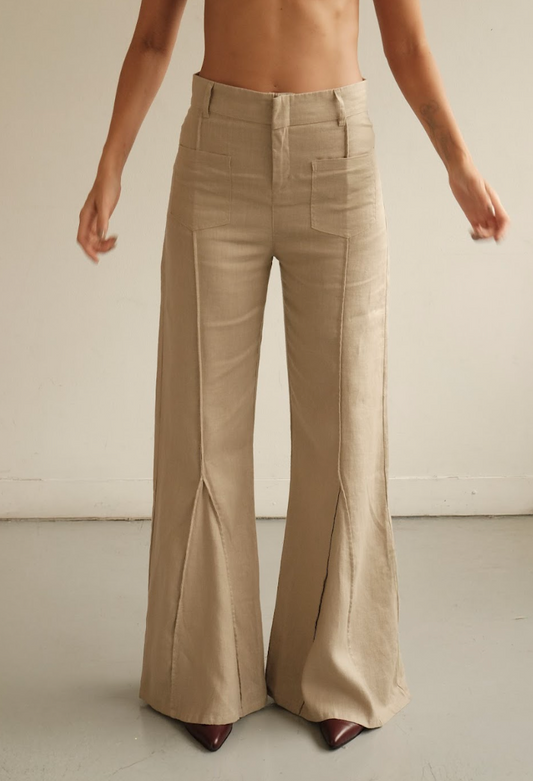 Pantalón Aire de Lino Mocca