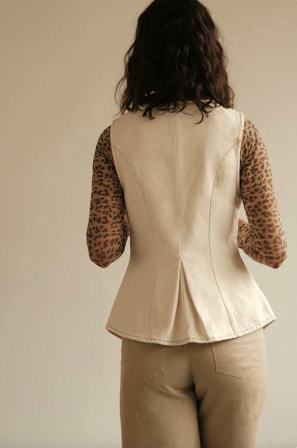 Top Chaleco Union Beige