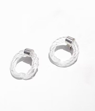 Aretes Remolino Blanco