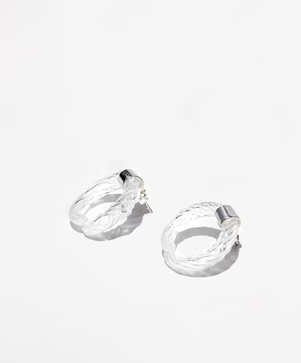 Aretes Remolino Blanco