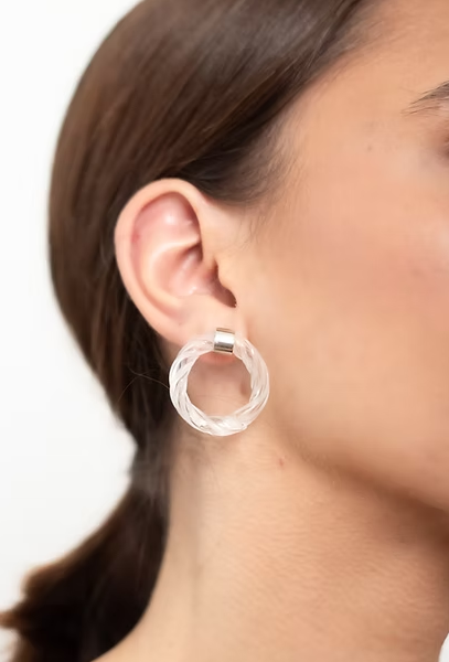Aretes Remolino Blanco