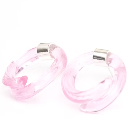 Aretes Remolino Rosado