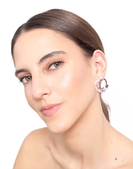 Aretes Remolino Rosado