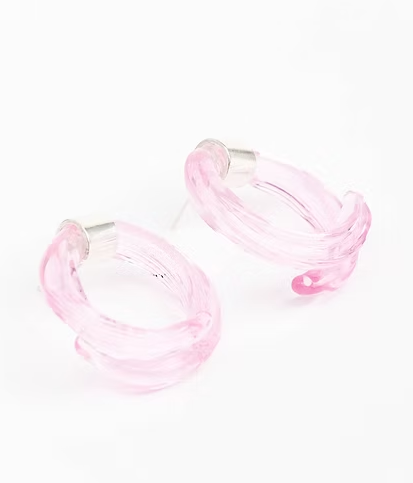 Aretes Remolino Rosado
