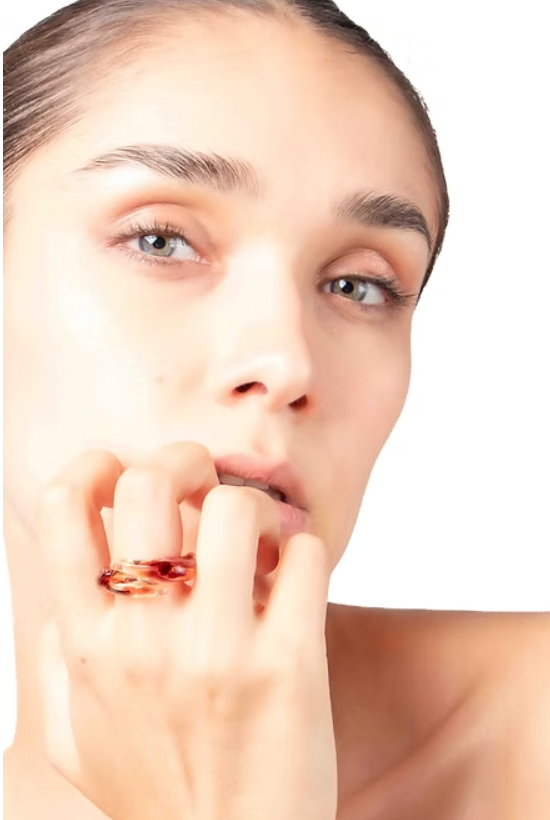 Anillo Soplo Remolino Rojo
