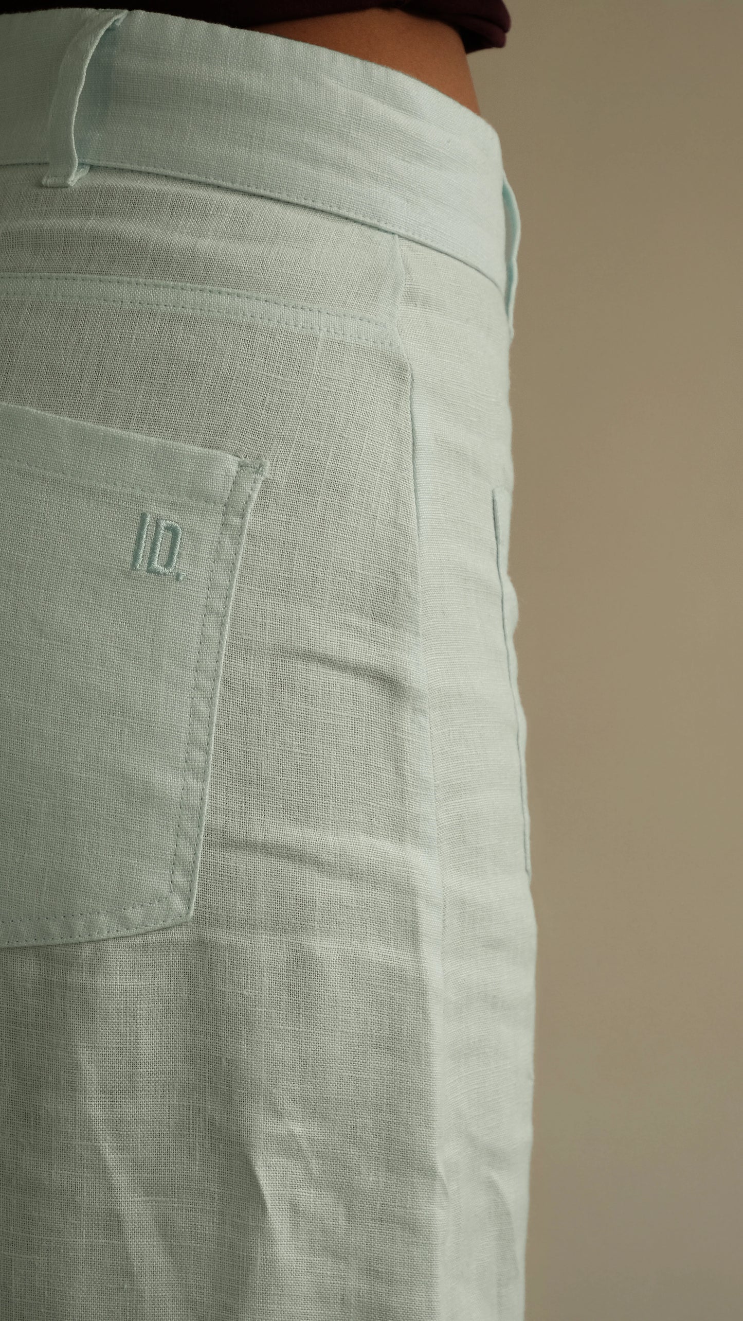 Pantalón Aire de Lino Azul Claro