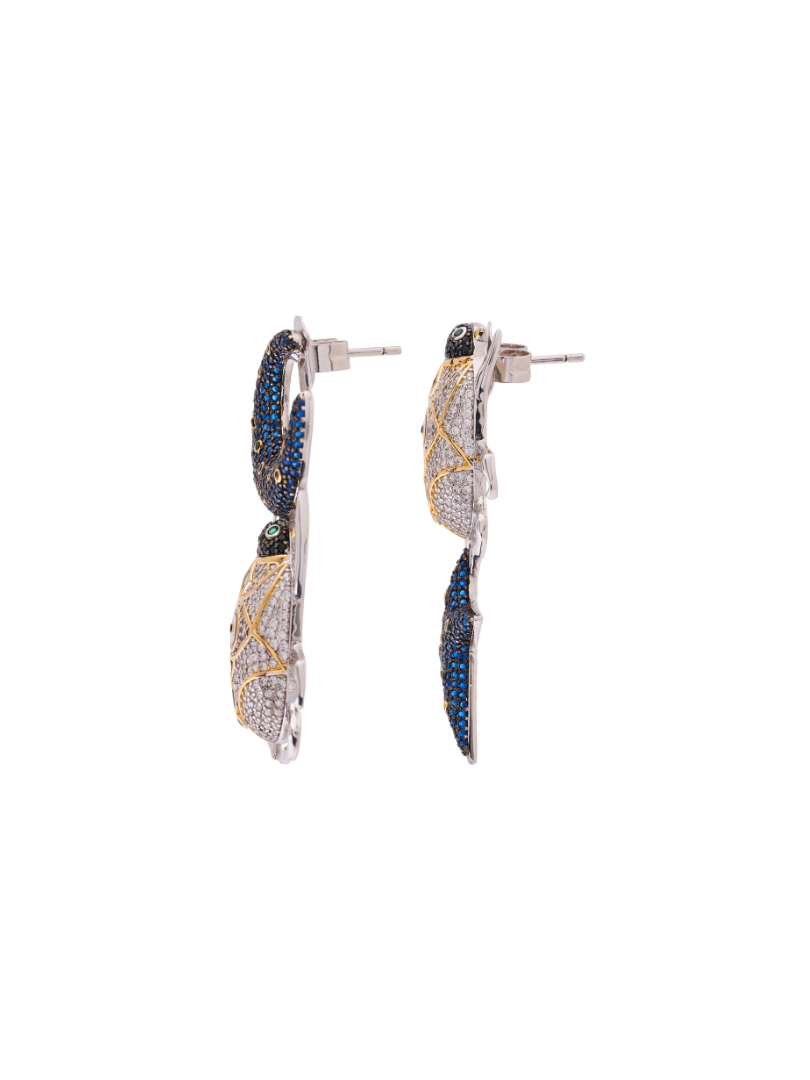 Aretes Delirio Infinara Cristal Zafiro