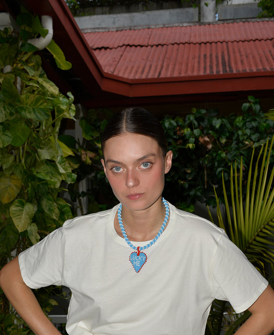 Collar Lucky Me Short Azul Claro