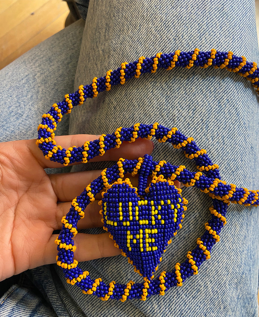 Collar Long Lucky Me Azul Oscuro