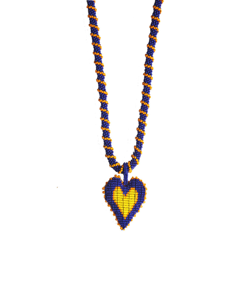 Collar Long Lucky Me Azul Oscuro