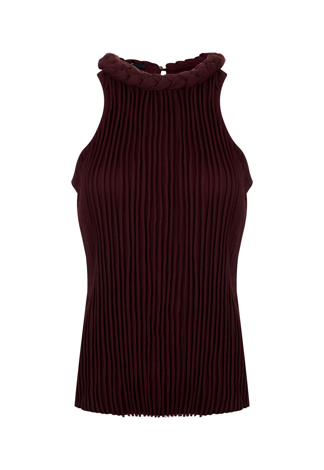 Top Surcos Trenza Vino