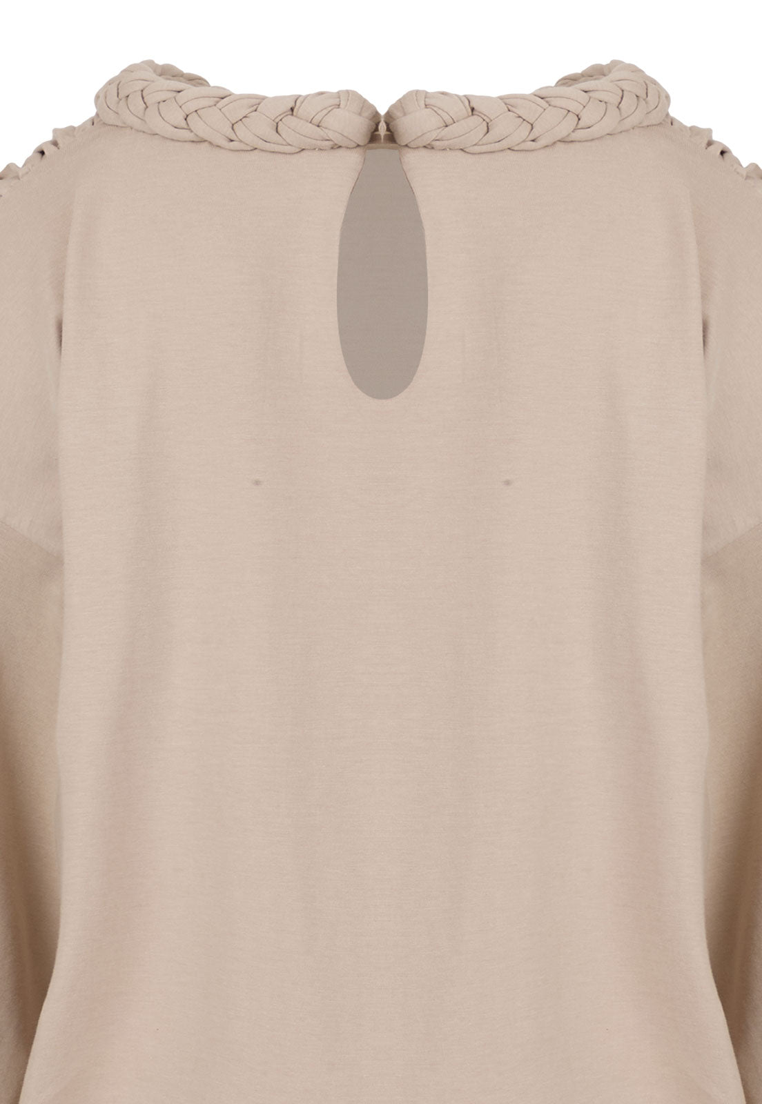 T-Shirt Braid Cuello Trenza Arena