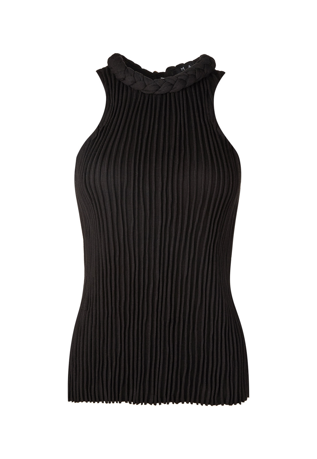 Top Surcos Trenza Negro