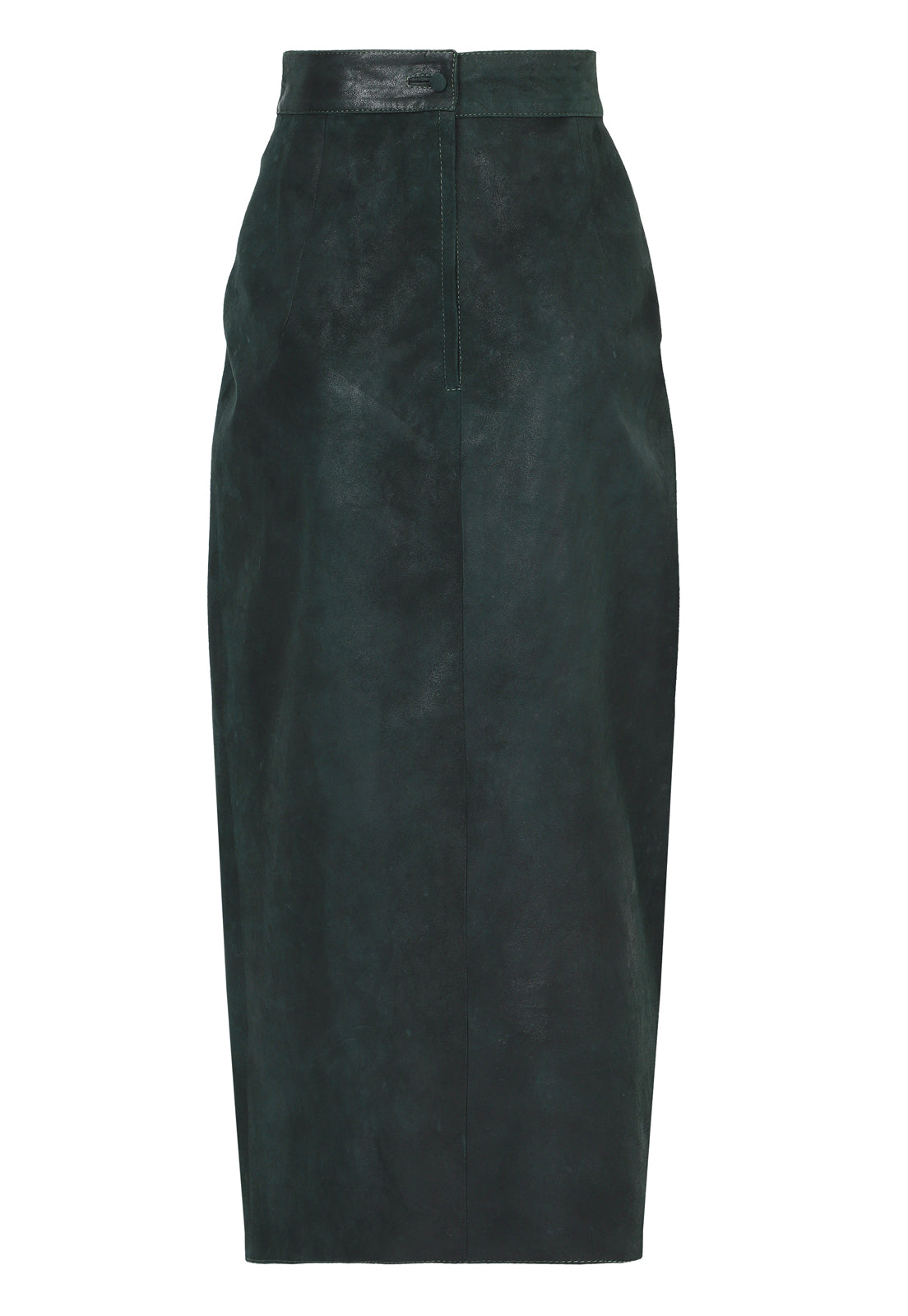 Falda Tube Petal Leather Skirt Negro