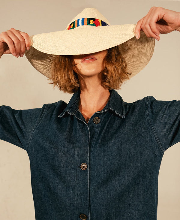 Sombrero Mexican Hat BLanco Talla M