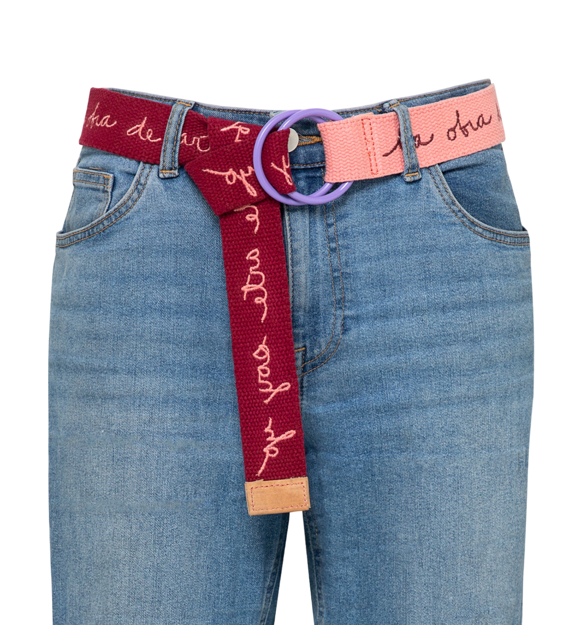 Cinturon Color Blocking Burgundy