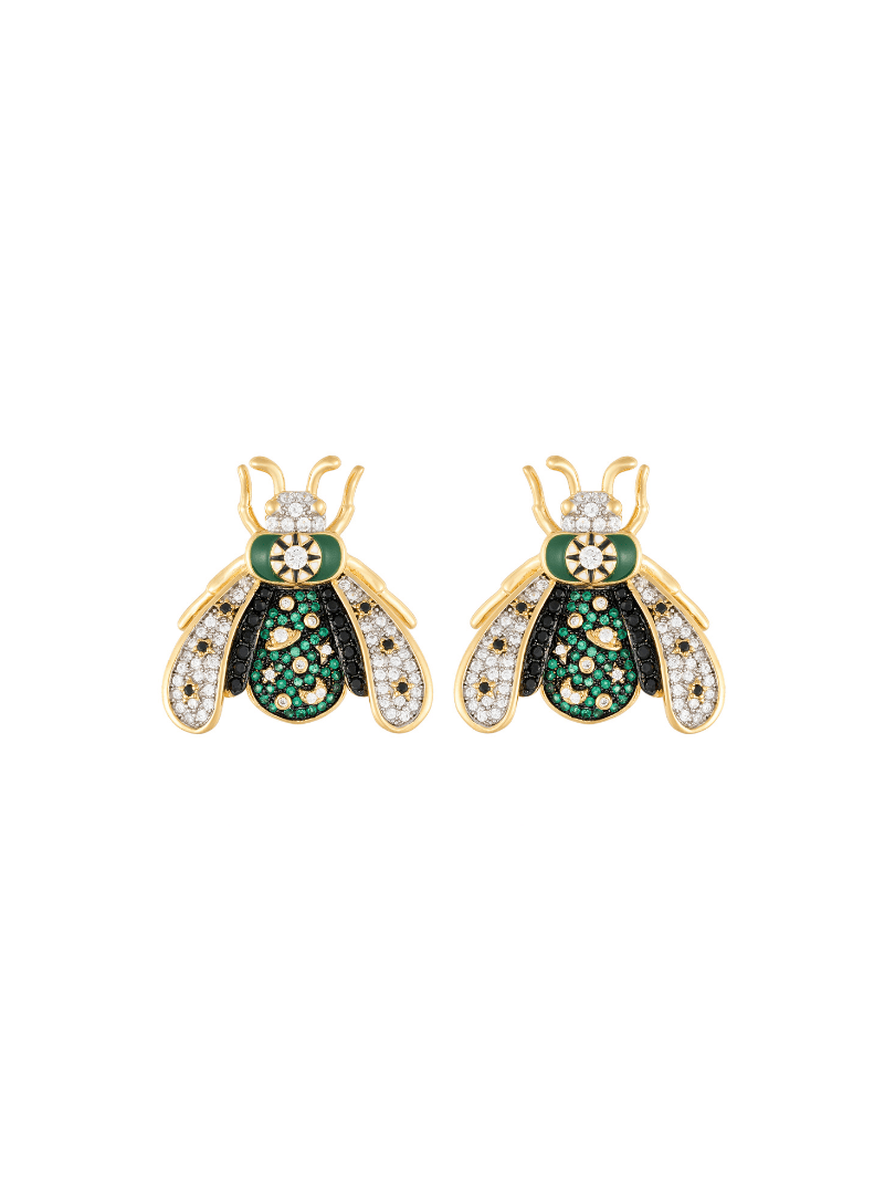Topos Vespa Happy Crystal Emerald + Crystal Studd