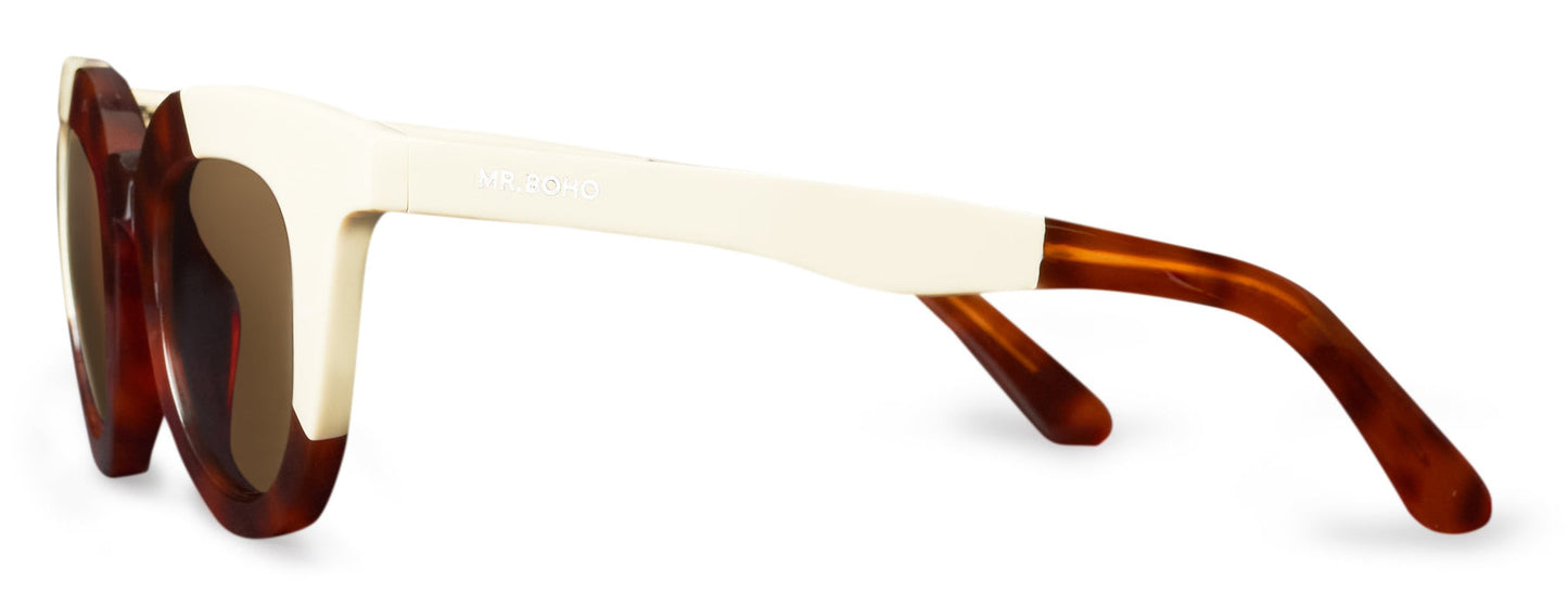 Gafas Cream/Leo Tortoise Hayes With Classical Lenses