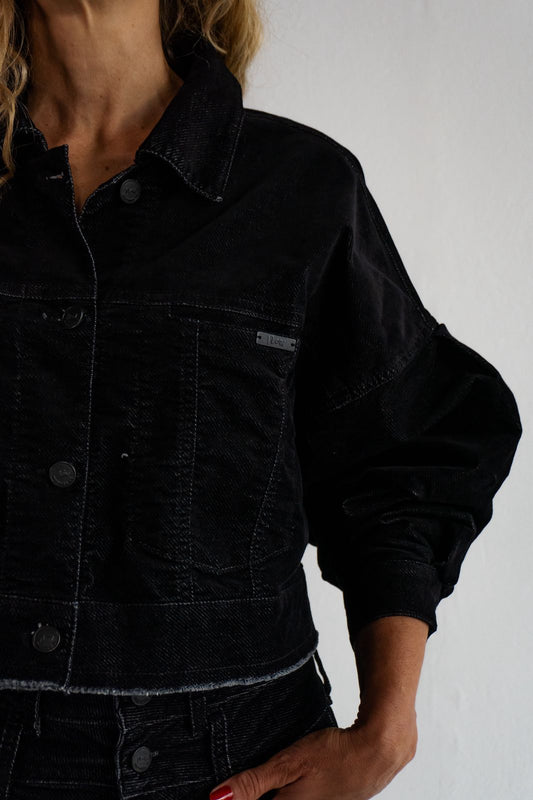 Chaqueta Balloon Velvet Black