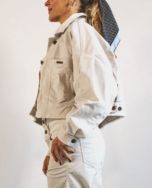 Chaqueta Balloon Velvet Ivory