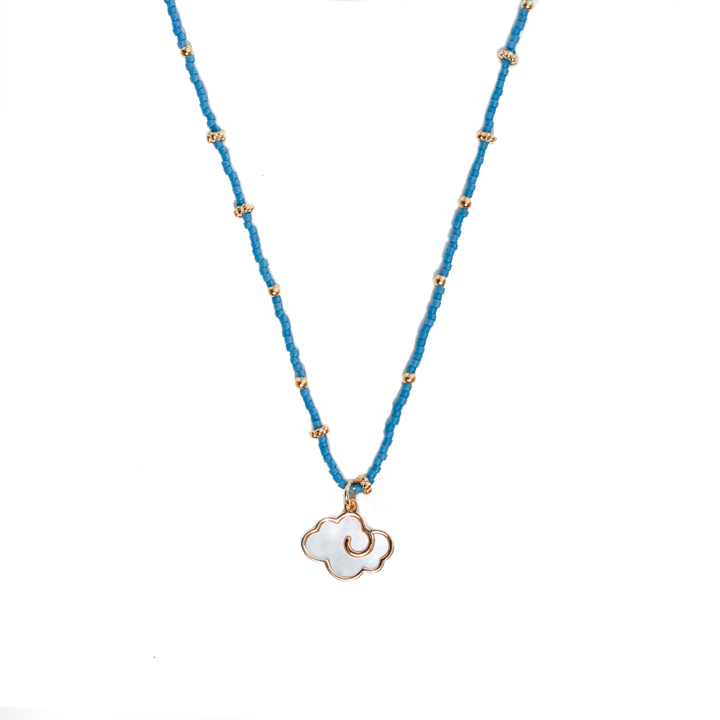 Collar Corto Nebula Sky Blue