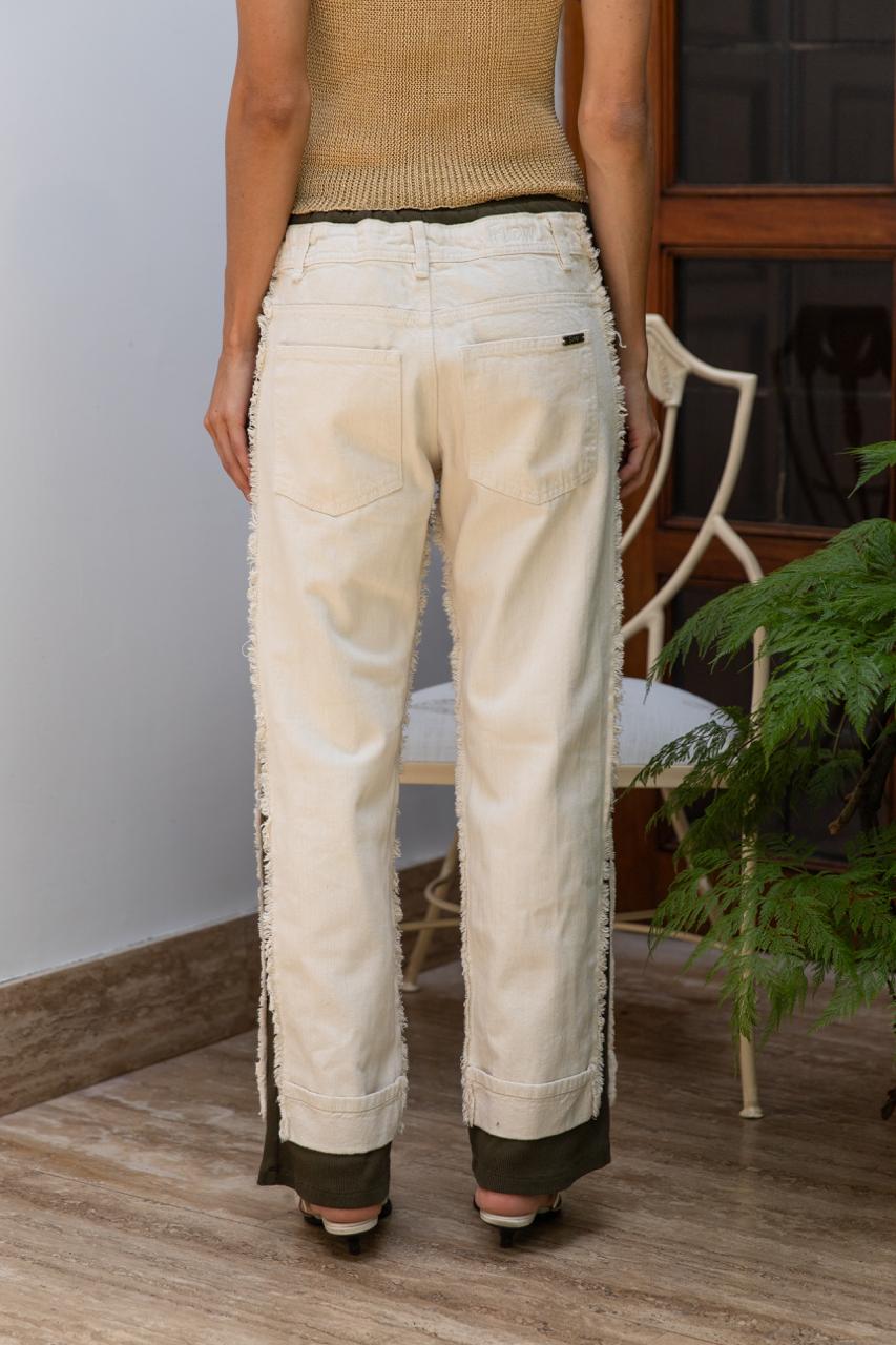Pantalon Denim Jogger Military