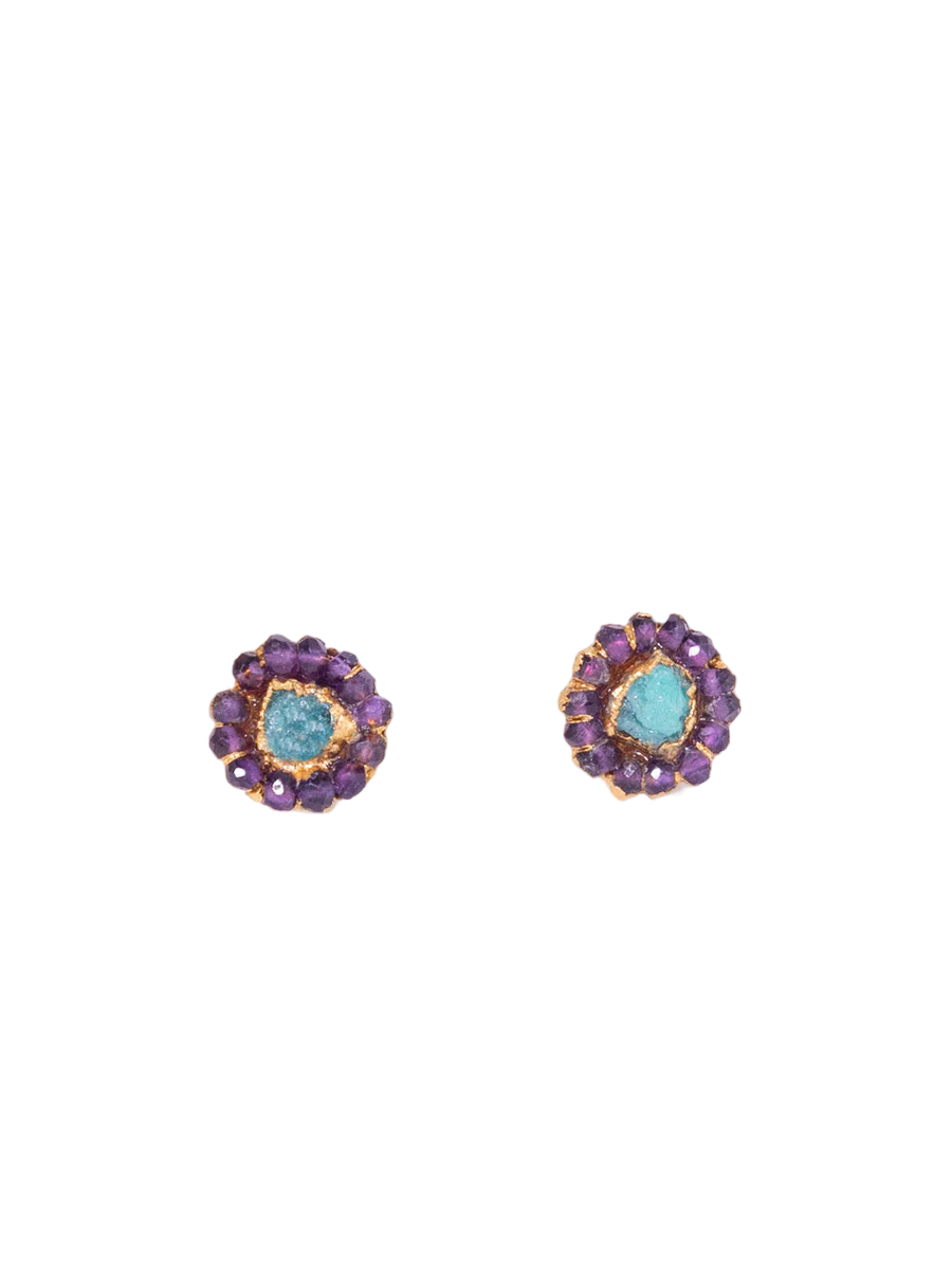 Aretes Margarita Stud Amatista