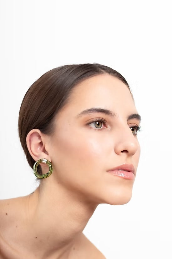 Aretes Remolino Verde