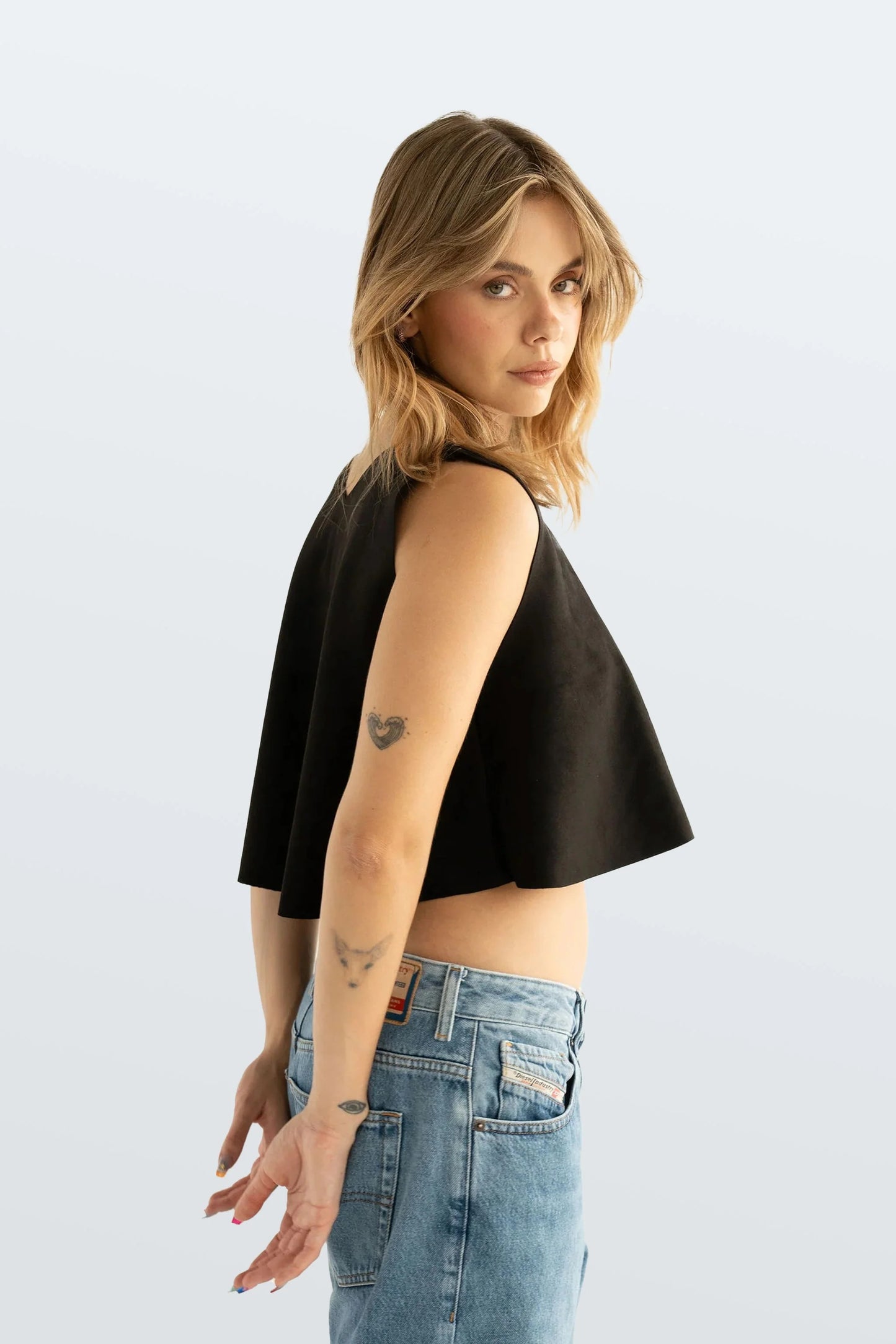 Camisa Basica Corta Negro