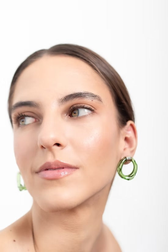 Aretes Remolino Verde