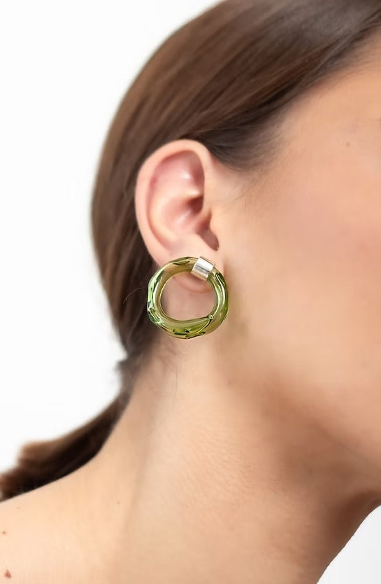 Aretes Remolino Verde