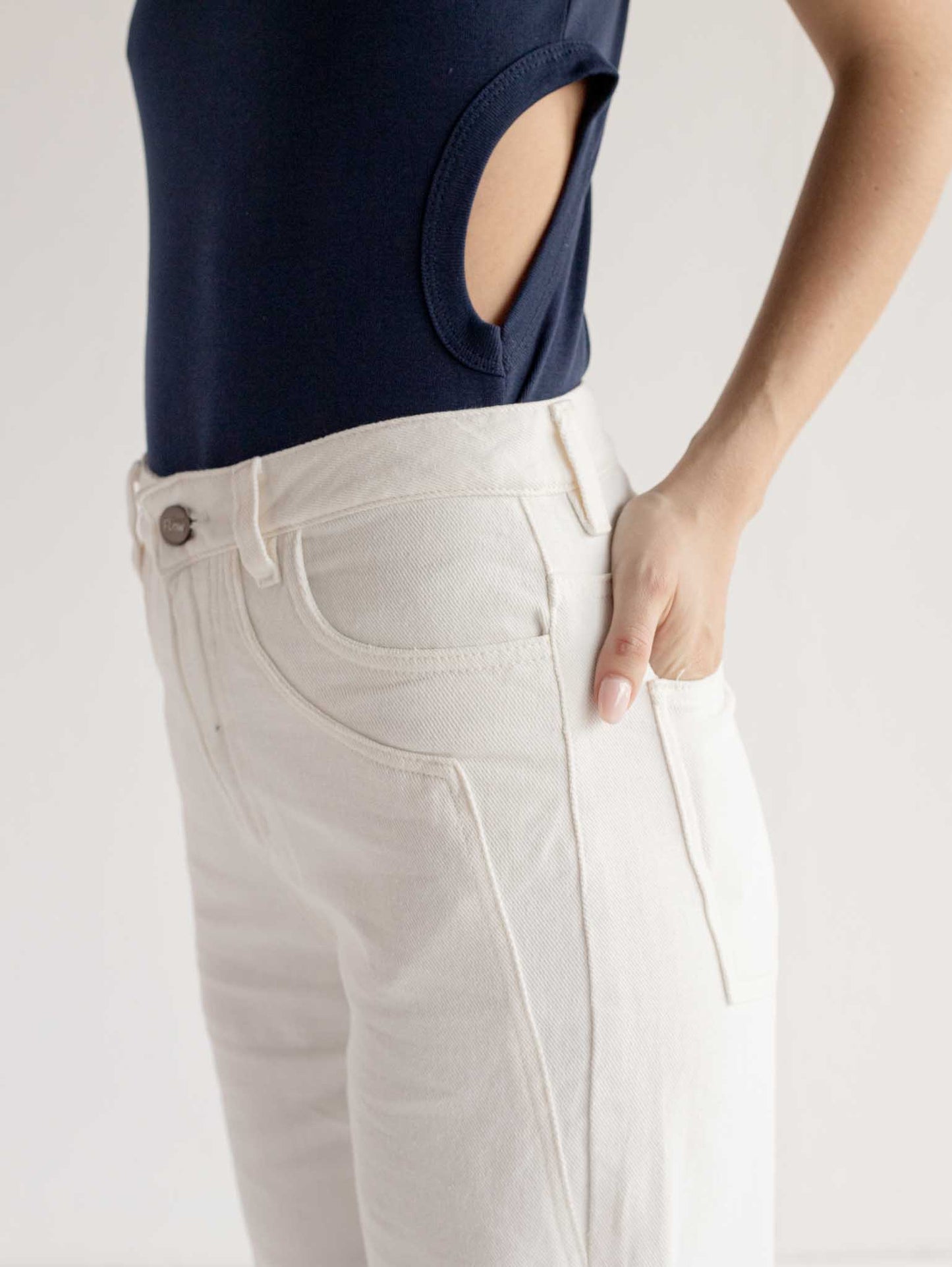 Jean Pocket Fresh Off White