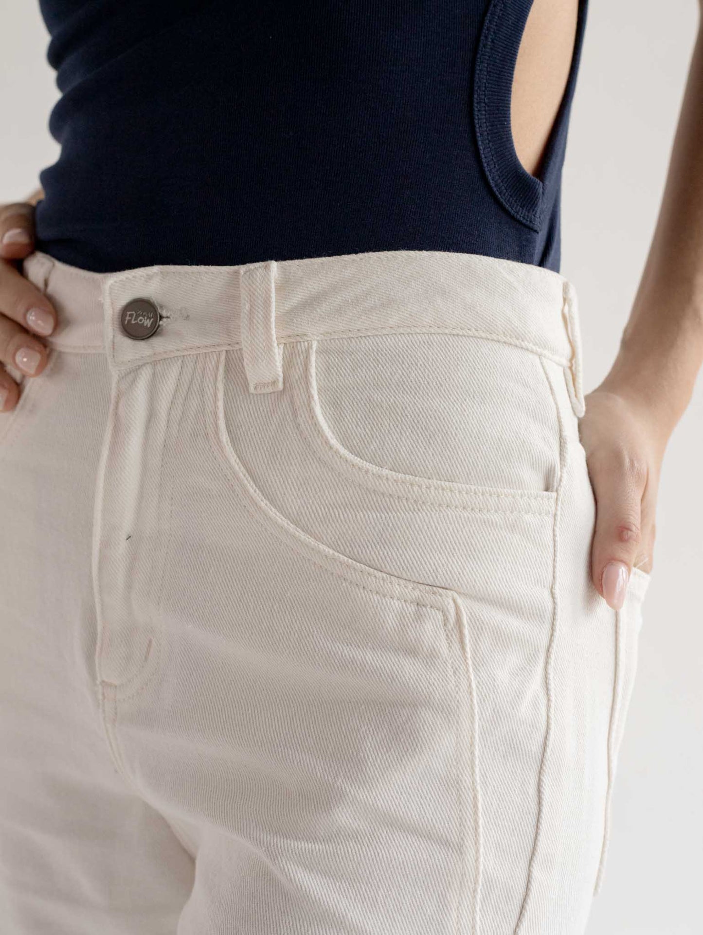 Jean Pocket Fresh Off White