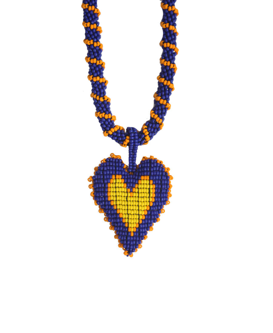 Collar Long Lucky Me Azul Oscuro