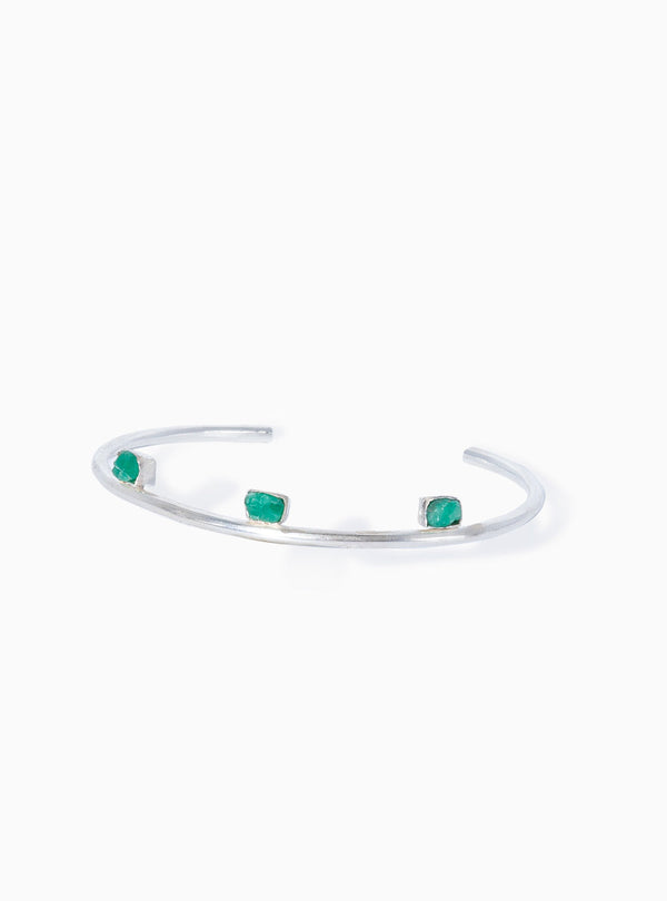 Bracelet emerald Silver