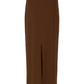 Skirt Cherry Knit Fluffy Marron
