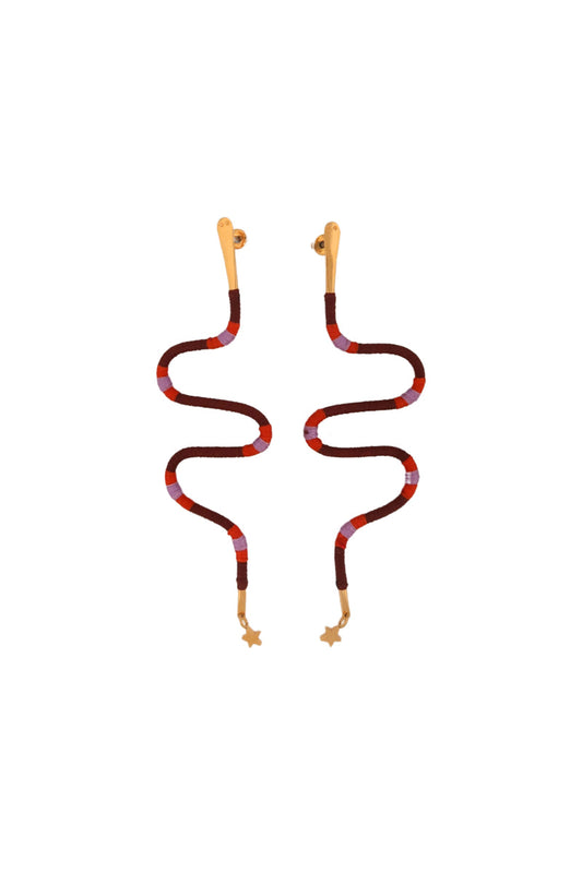 Aretes Neaky Snake Vino