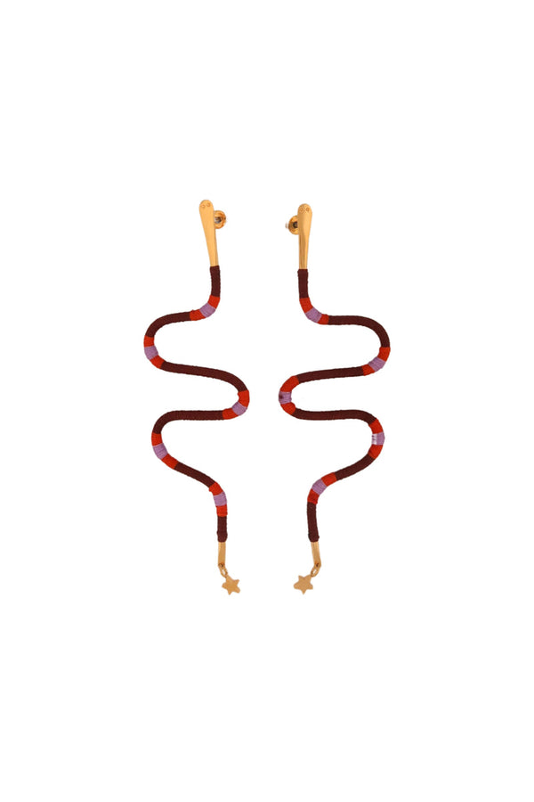 Aretes Neaky Snake Vino