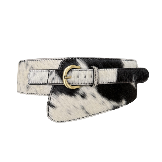 Cinturon Savanna Cowprint Negro