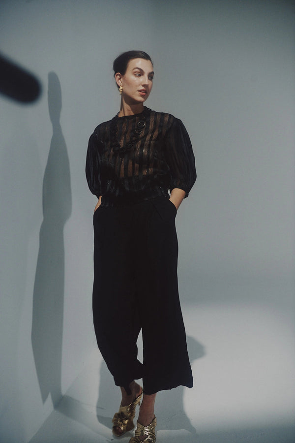 Pantalon Palazzo Negro